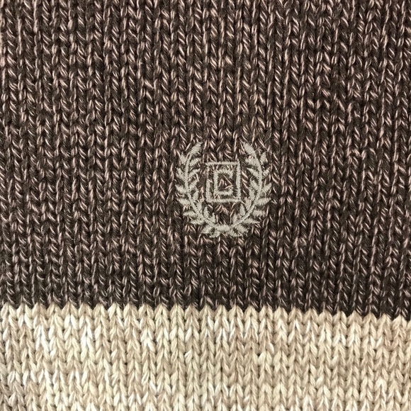 Chaps Pullover Sweater Brown Tan Striped Men's XL - Picture 2 of 6